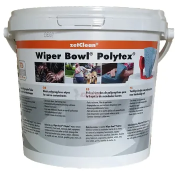 Preview: zetClean Wiper Bowl Polytex 72 feuchte Reinigungstücher mit Orangenduft